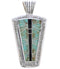Jet Turquoise Inlay Jewelry Silver Pendant MW75147